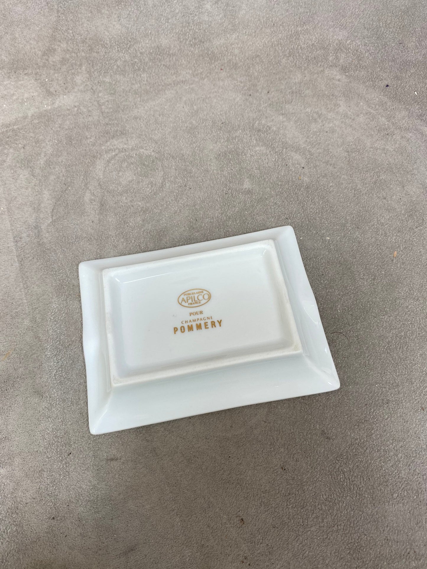 POMMERY champagne collector's ashtray, Apilco France porcelain