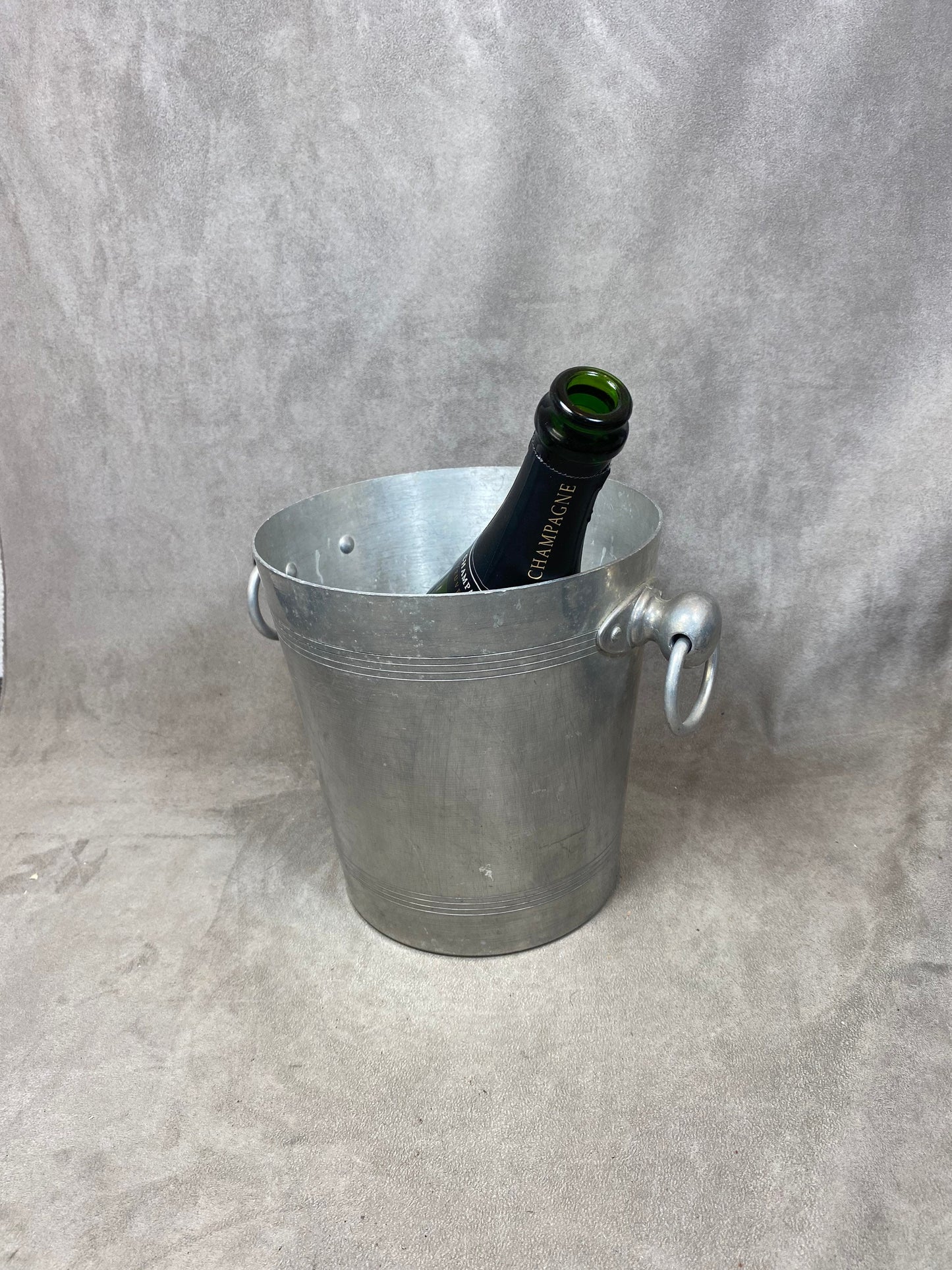 Seau à champagne en aluminium Philipponnat vintage 1970 Made in France