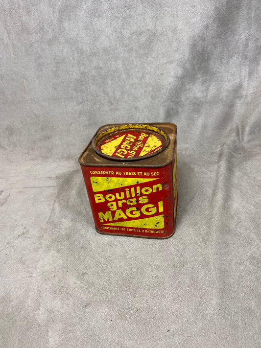 Vintage Aluminum Maggi Fat Stock Cube Tin 1970s