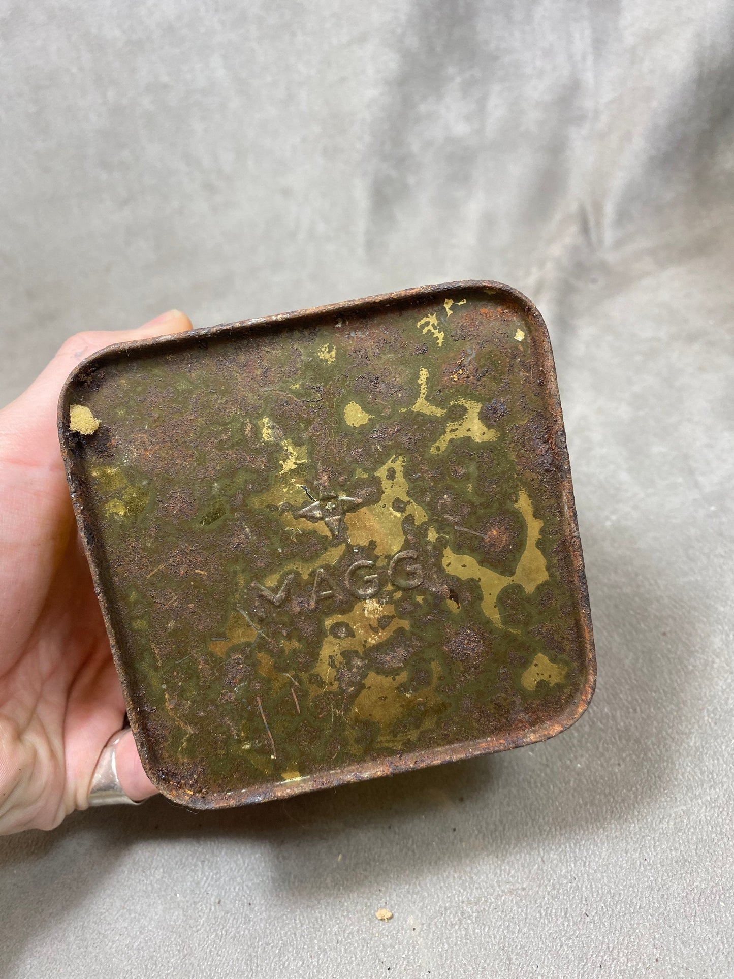 Vintage Aluminum Maggi Fat Stock Cube Tin 1970s