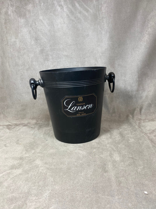 Seau à champagne Lanson  en aluminium noir  Champagne Lanson vintage