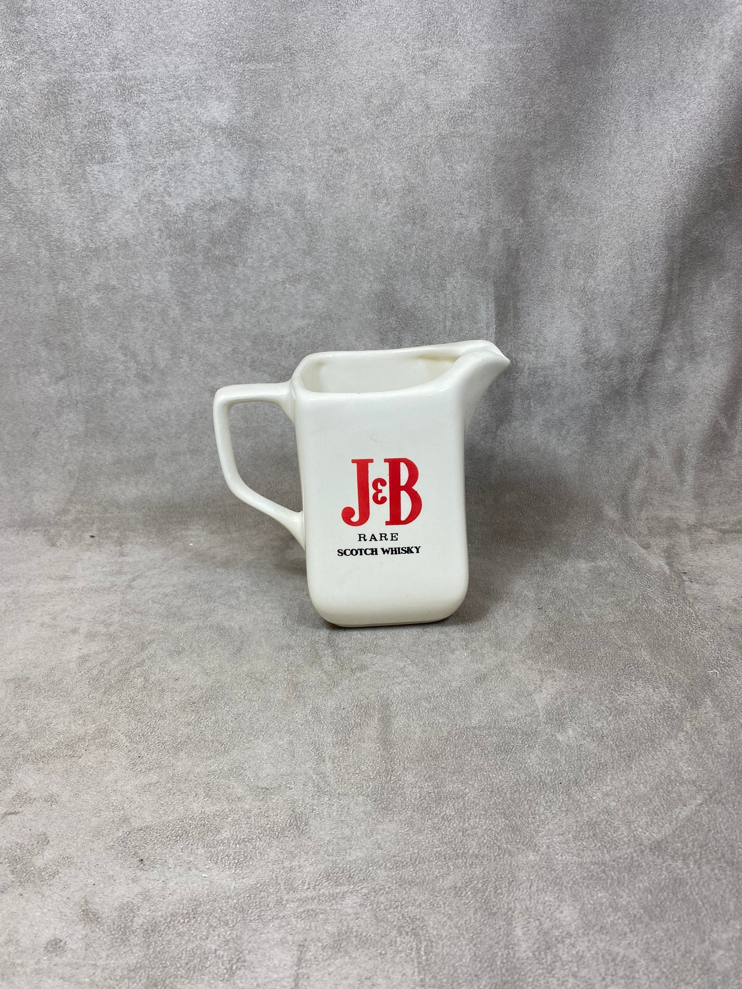 J&amp;B Scotch Whisky Vintage White Ceramic Advertising Jug