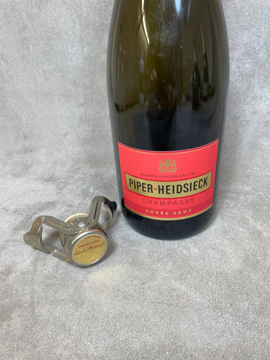 Charles Heidsieck Champagne metal stopper for opened bottles of champagne