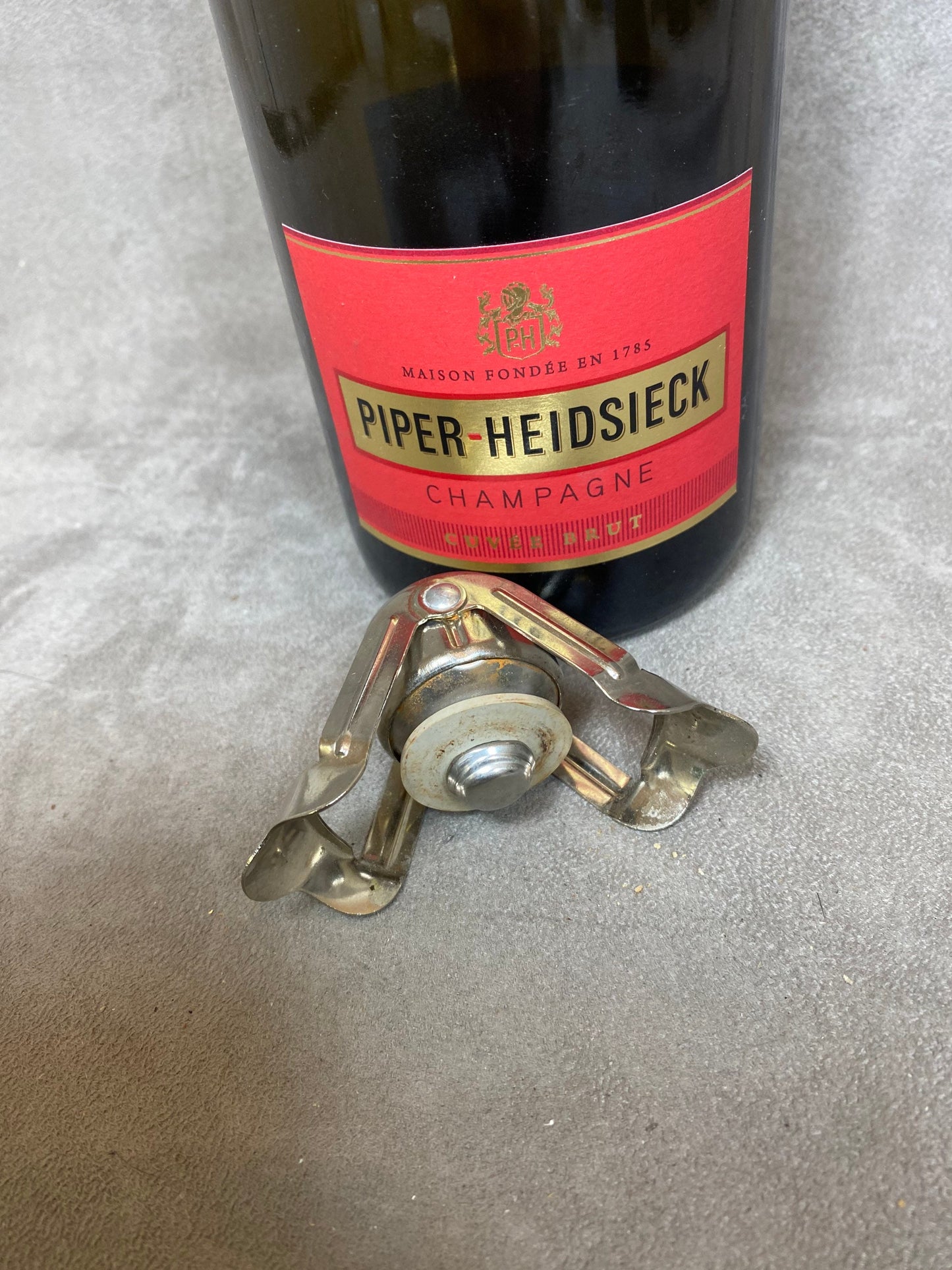 Charles Heidsieck Champagne metal stopper for opened bottles of champagne