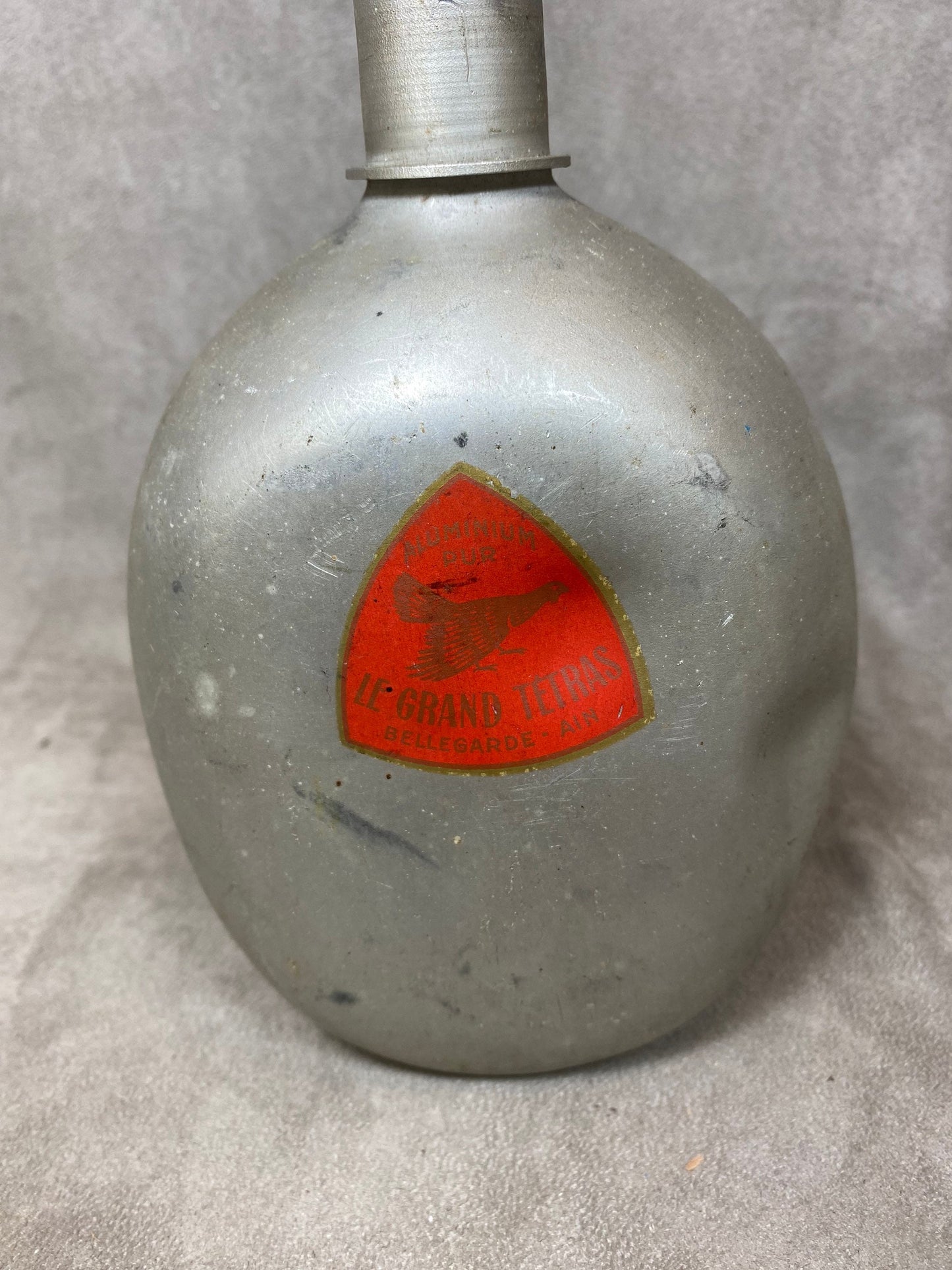 SELTENE Aluminiumflasche von Le Grand Tétras mit mechanischem Vintage-Verschluss, 1 Liter Fassungsvermögen, Made in France