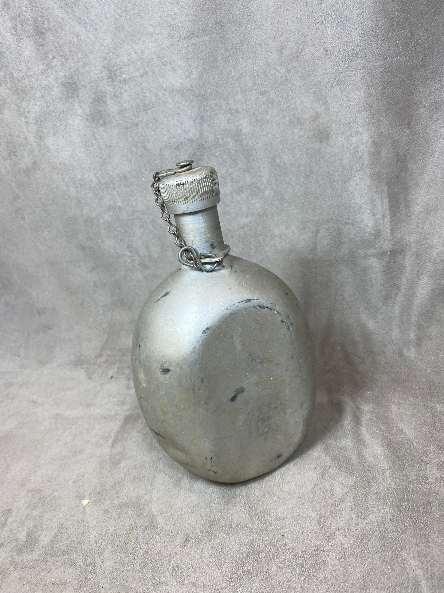 RARE Gourde Le Grand Tétras en aluminium bouchon mécanique vintage contenance 1 litre Made in France