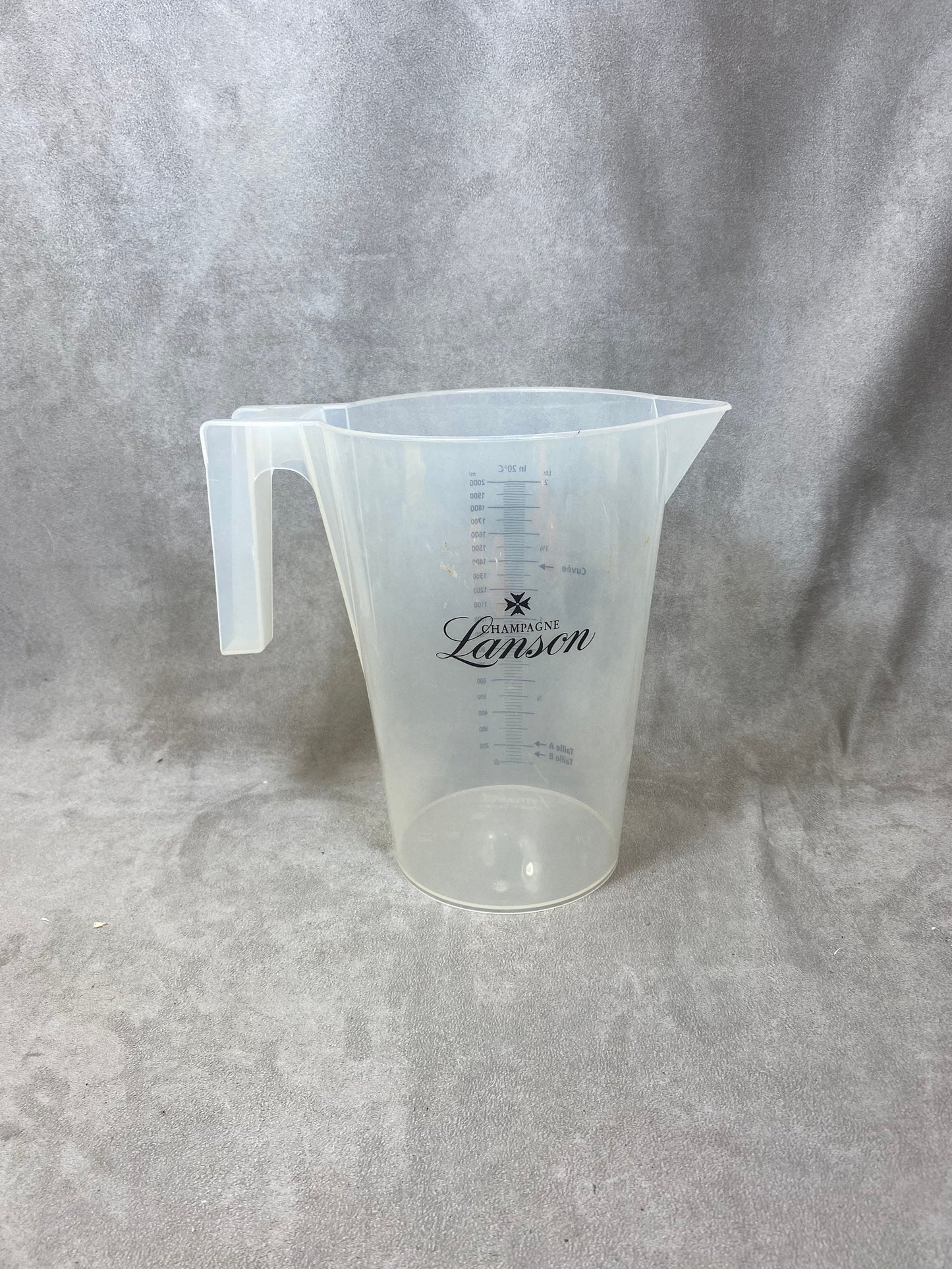 RARE Lanson plastic champagne measuring jug Vintage Lanson Champagne Made in France