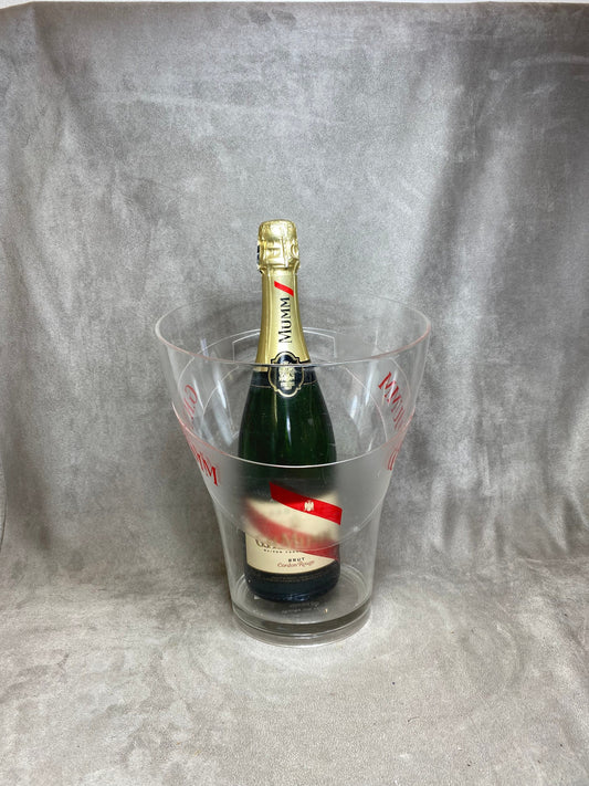 Seau à champagne vintage Mumm Cordon Rouge en plastique   Made in France