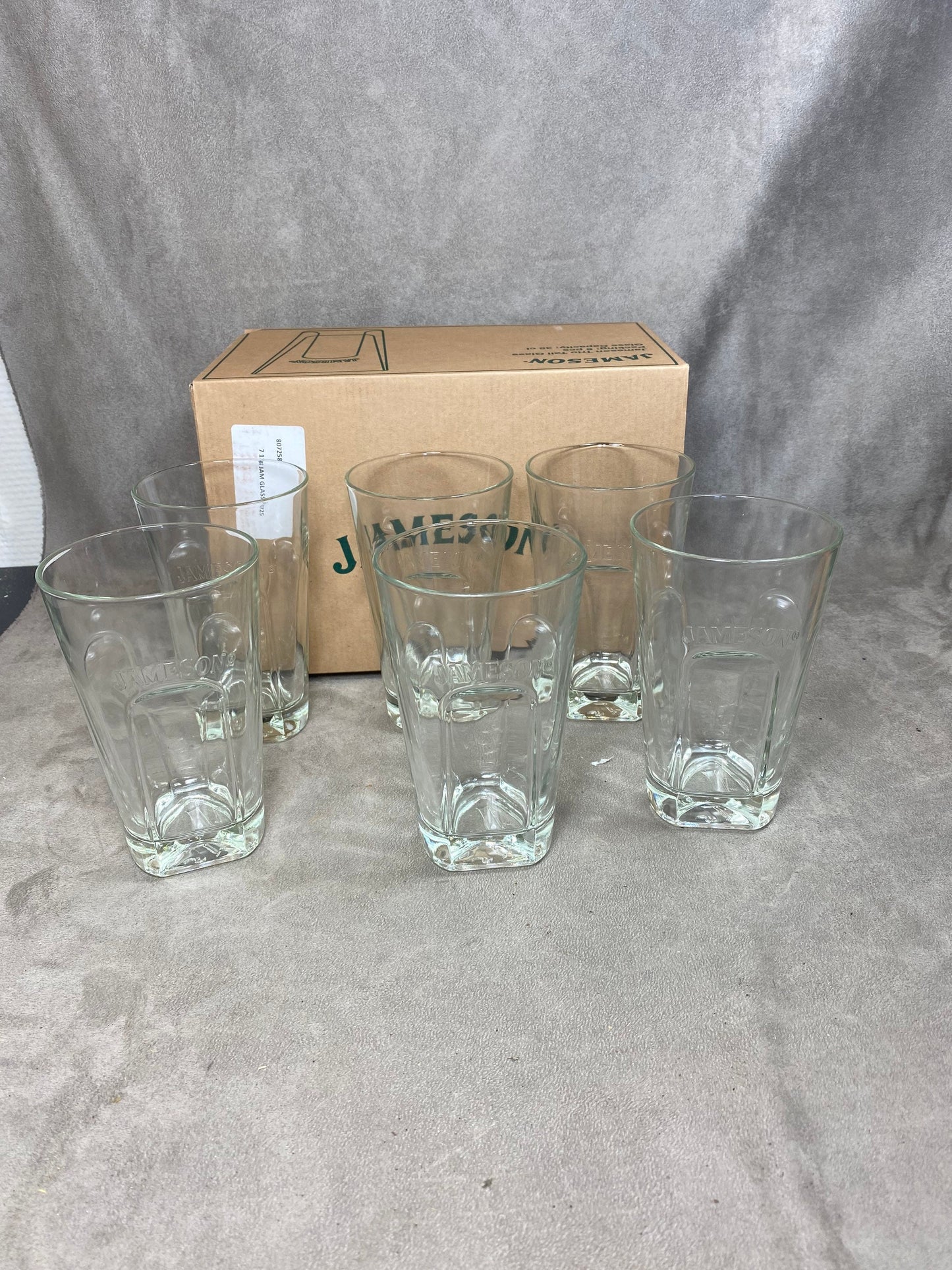 Set of 6 vintage Jameson Irish Whiskey glasses