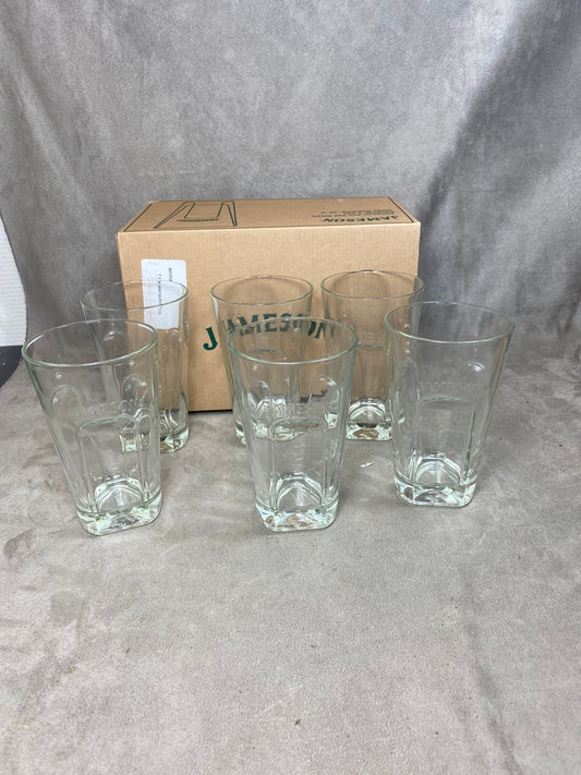Set of 6 vintage Jameson Irish Whiskey glasses