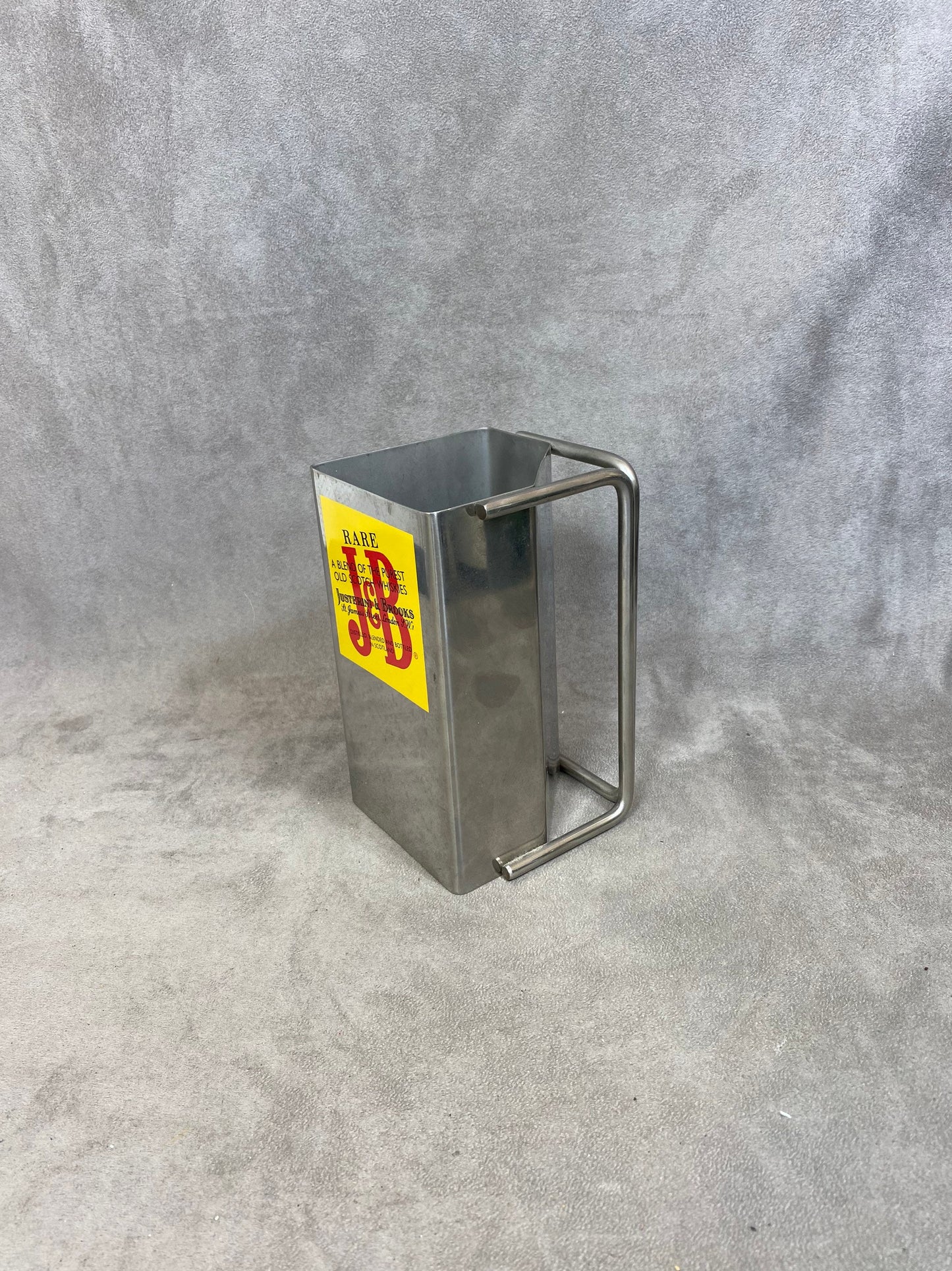 J&amp;B Scotch Whisky Vintage Steel Advertising Jug Made in France