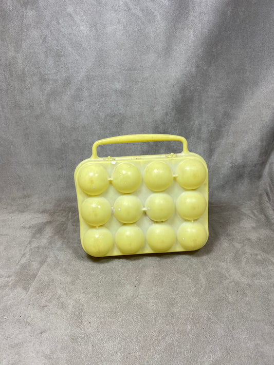 Egg box for 12 eggs in white plastic Syla vintage retro kitchen 1970s Made in France