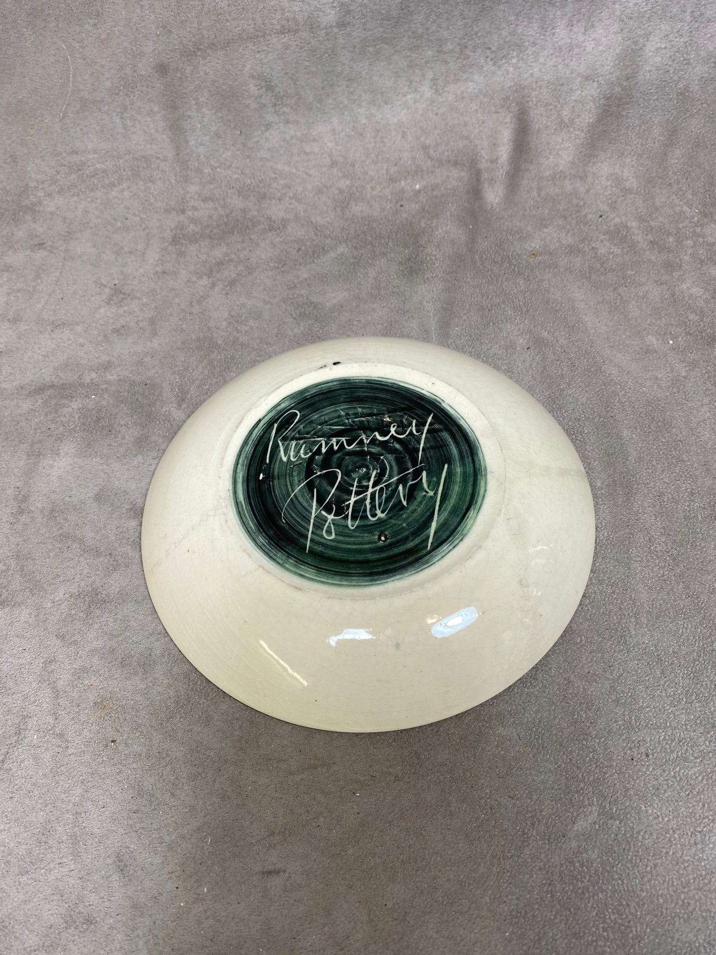Plate by Rumney Pottery, Fish Pattern, Sully House, Vintage 1980