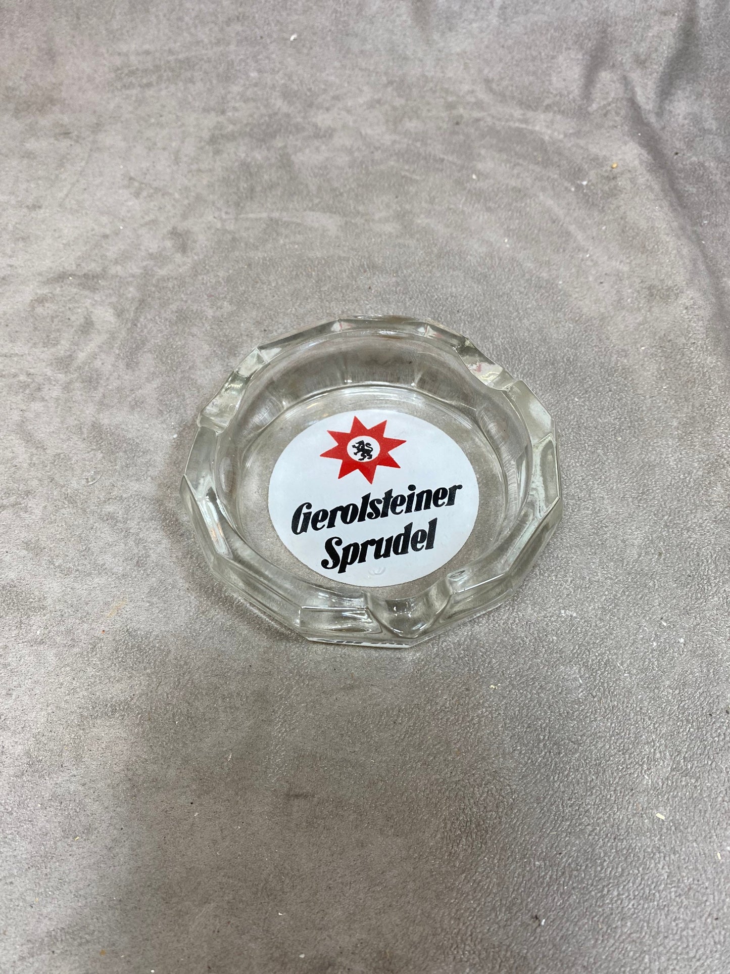 Cendrier publicitaire Gerolsteiner Sprudel eau minérale Made in France Vintage 1980