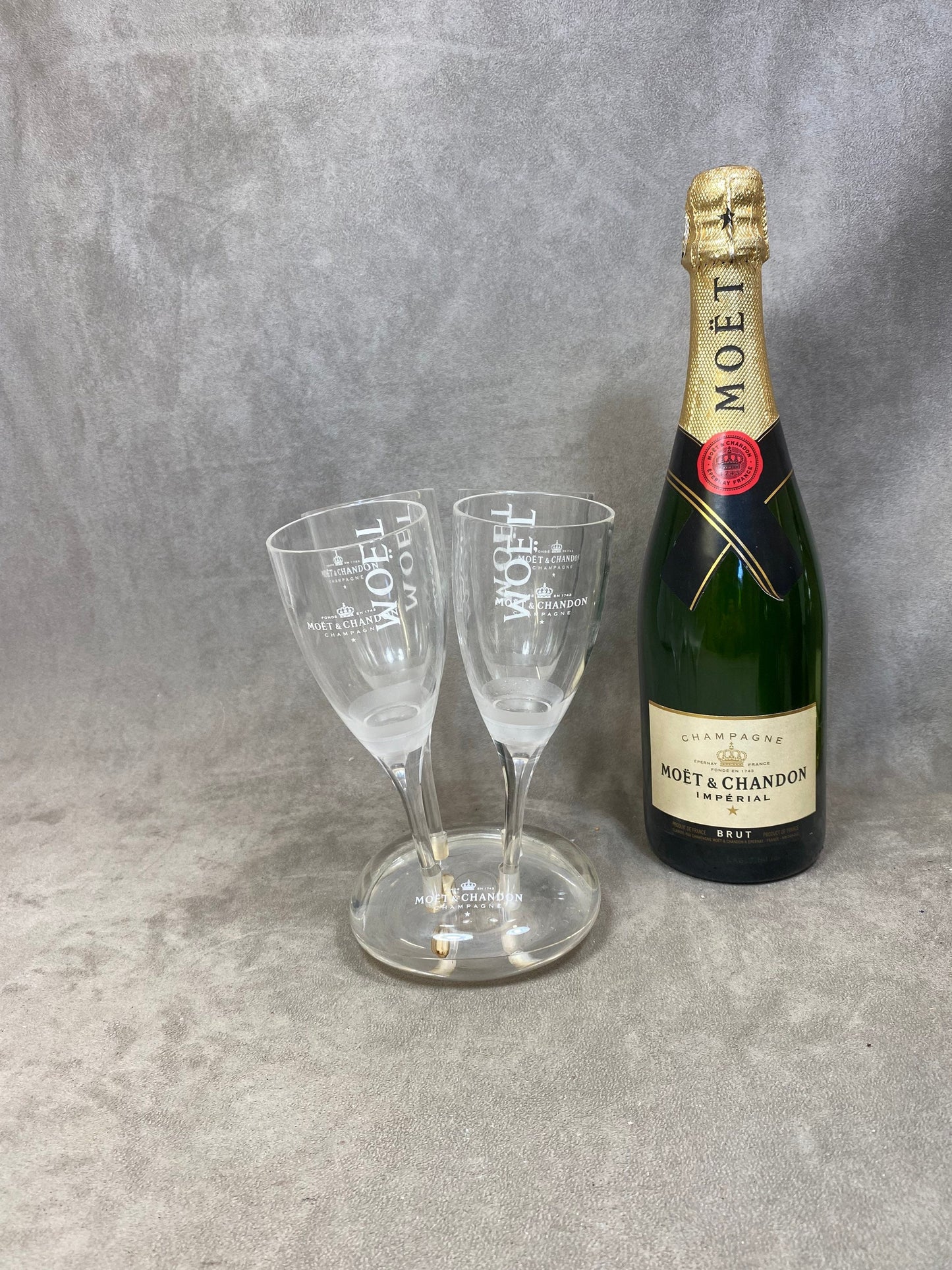 SELTENER Vintage-Champagnerflötenhalter aus Kunststoff von Moet et Chandon, 4-teilig, Made in France