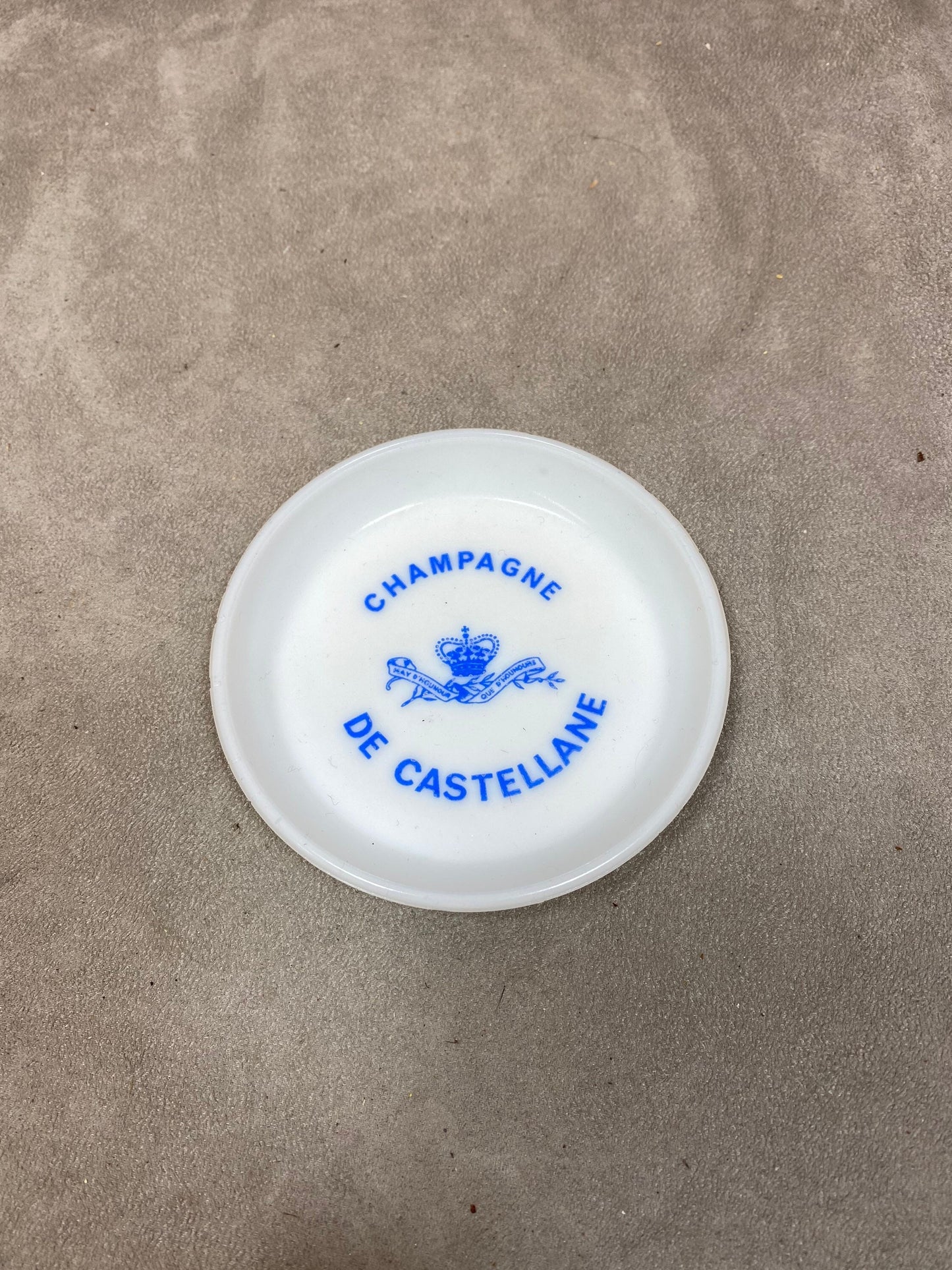 Vintage Glass Ashtray Champagne De Castelanne Made in France