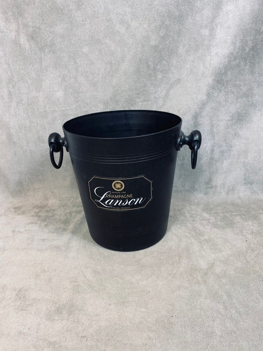 Seau à champagne Lanson  en aluminium noir  Champagne Lanson vintage