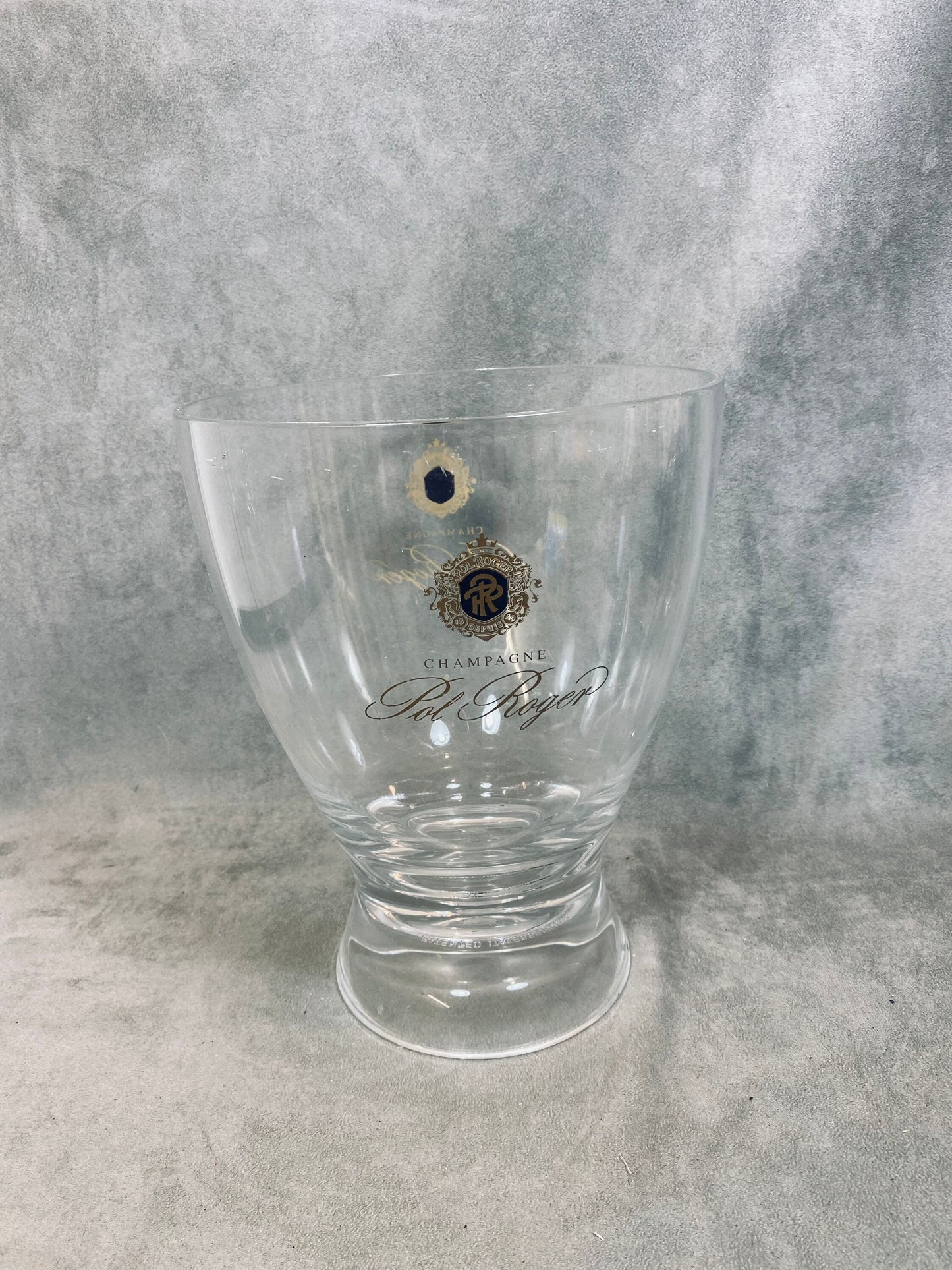 Seau à champagne Pol Roger en plastique transparent Made in Italy  Années 1980