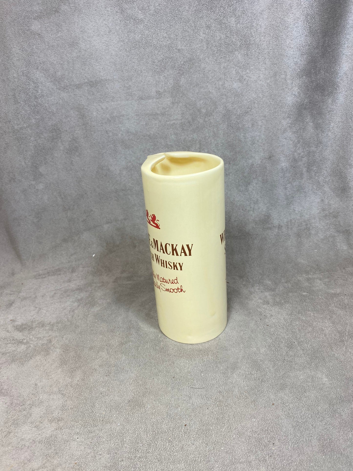 Vintage Porcelain Whisky Jug Whyte &amp; Mackays Scotch Whisky Bar Water Jug Vintage Made in England