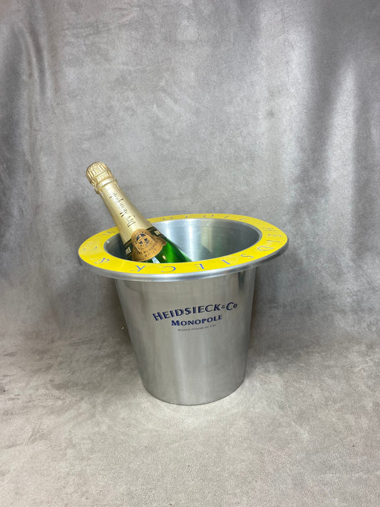 Seau à champagne Heidsieck&Co Monopole en métal  vintage