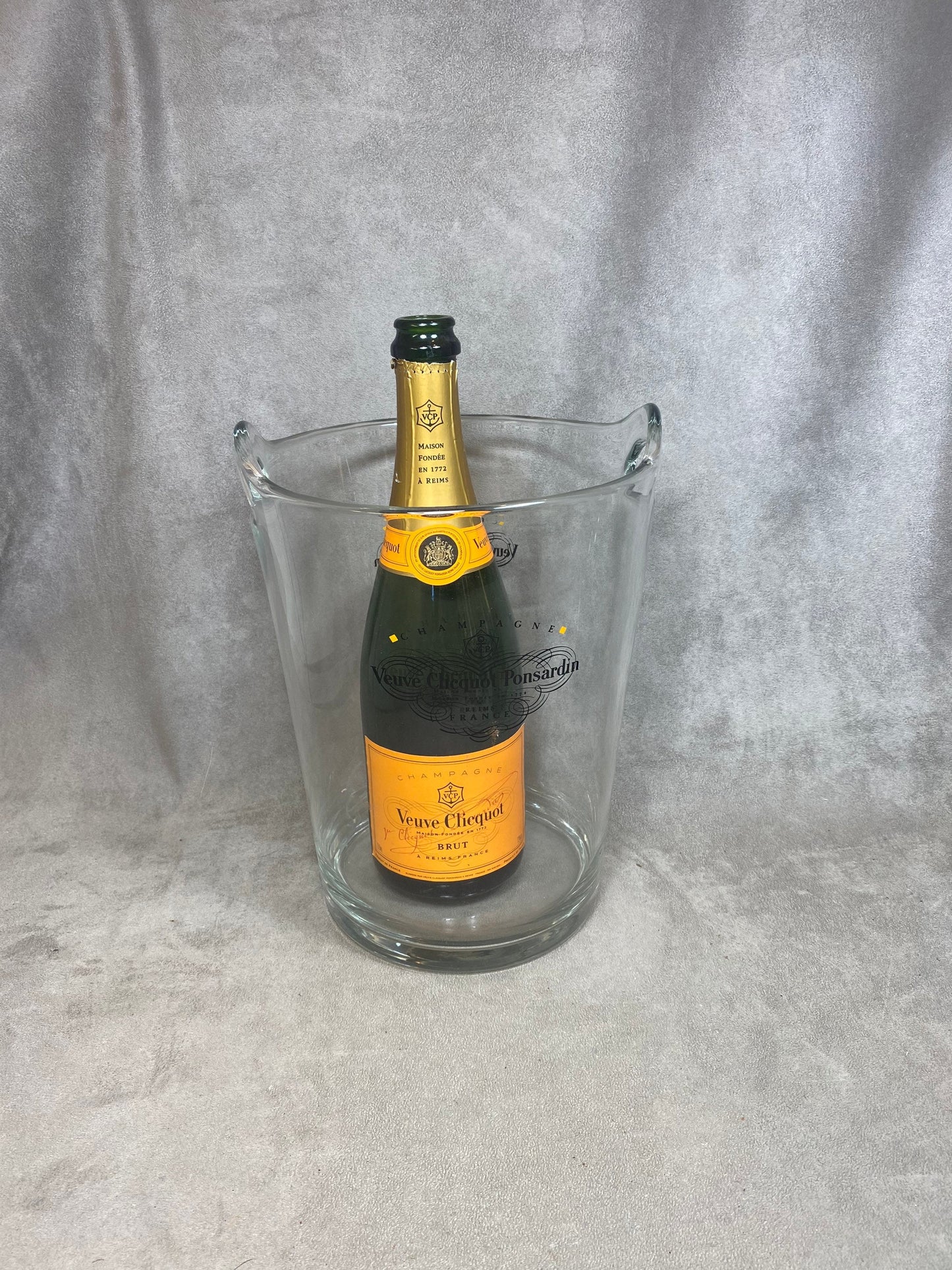 VERY RARE Veuve Clicquot seau à champagne vintage en verre  pour bouteille de champagne Veuve Clicquot, Champagne français, Cadeau Champagne