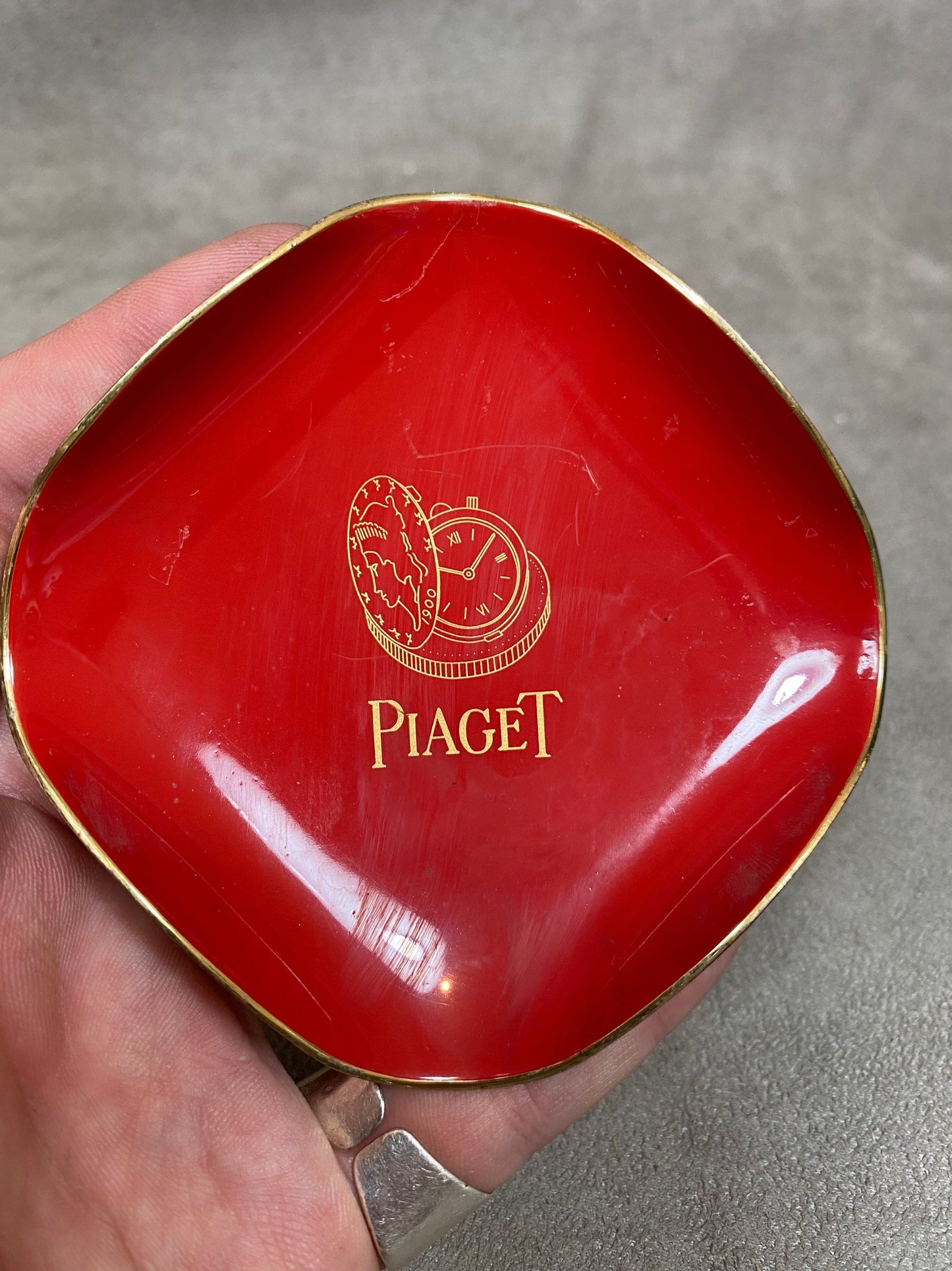 Advertising Ashtray, Piaget Horlogerie &amp; Joaillerie, Made in France, Vintage 1980