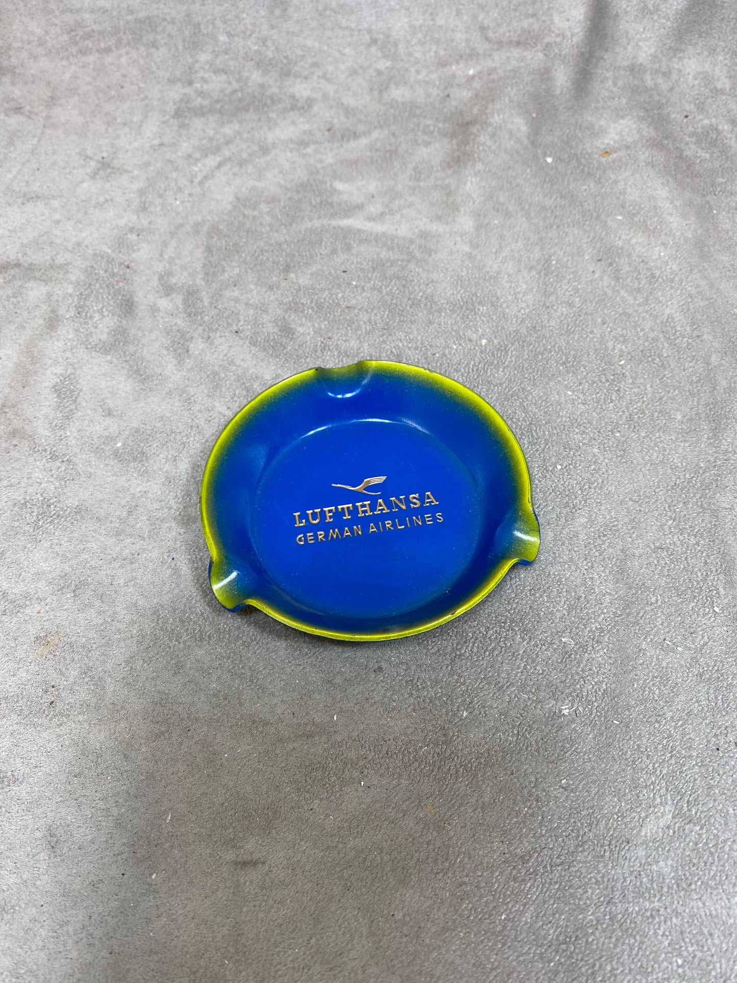 Advertising Ashtray, Lufthansa German Airlines, Vintage 1980