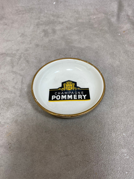 Cendrier champagne POMMERY, porcelaine  France