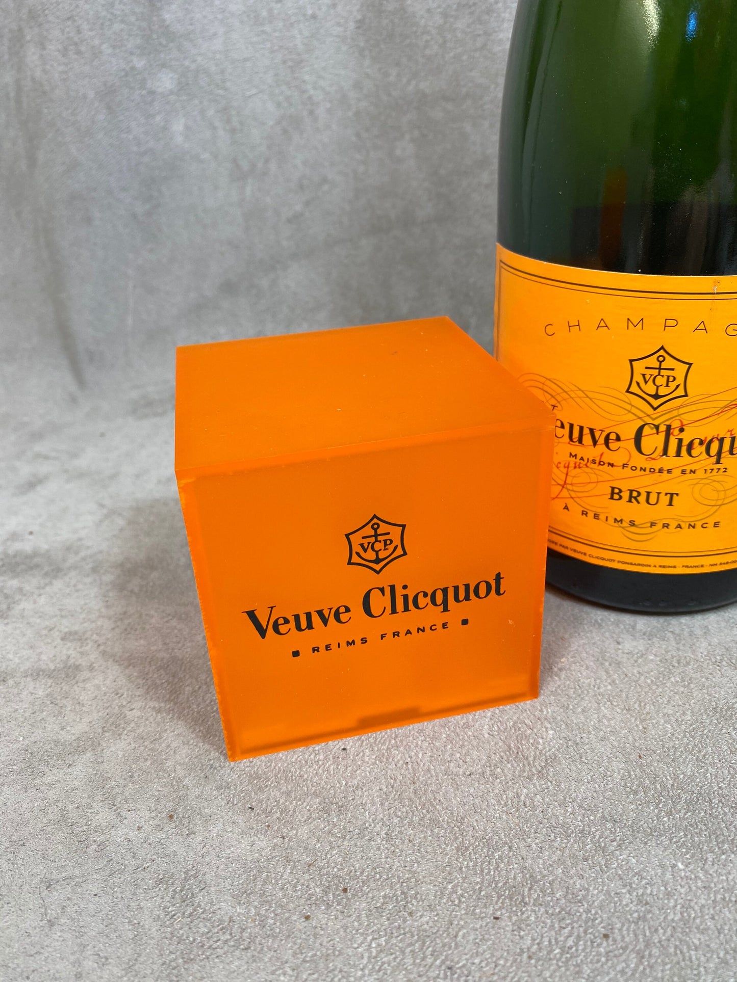 Veuve Cliquot Ponsardin 1990s Light Cube Lamp