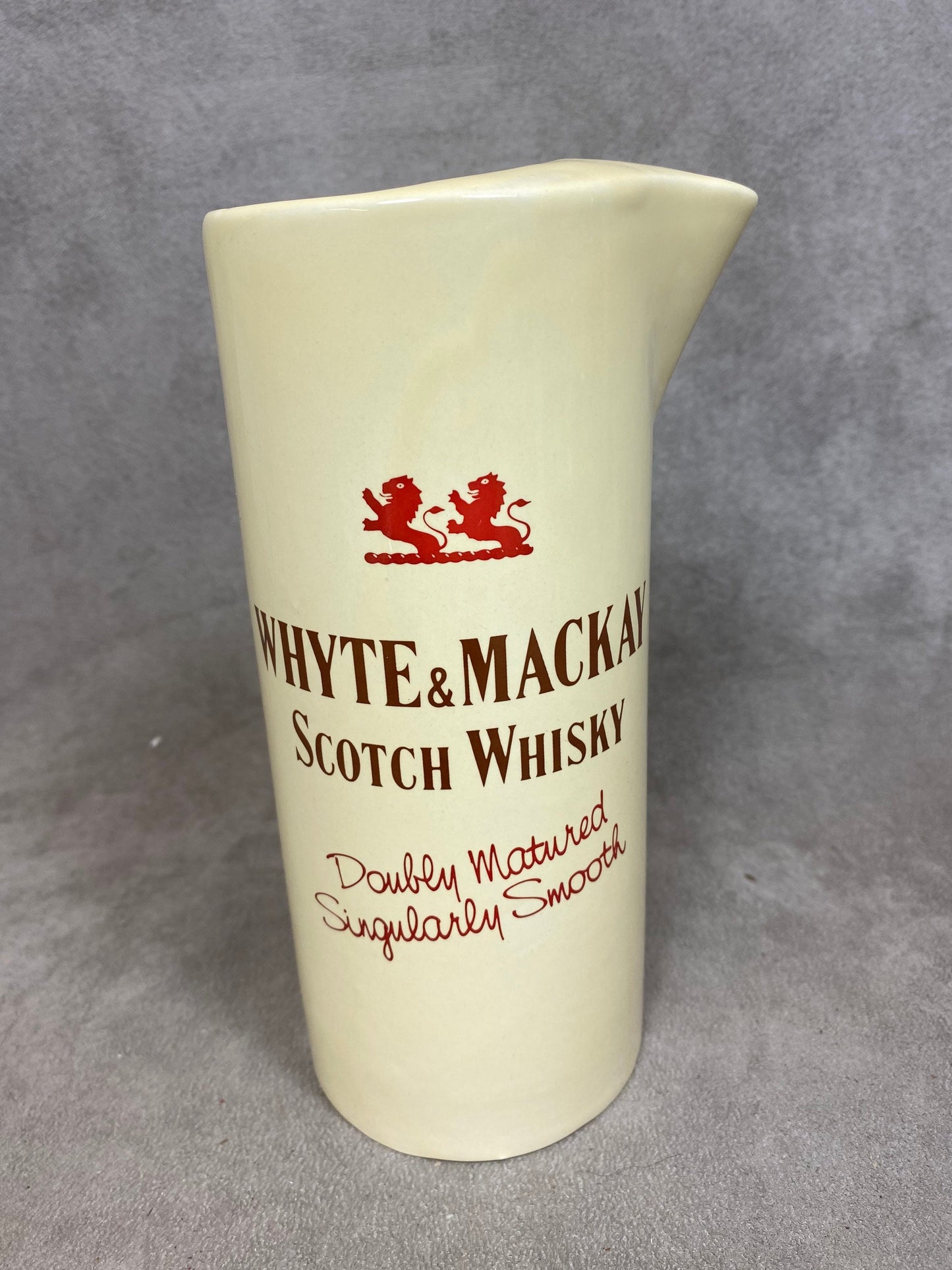 Vintage Porcelain Whisky Jug Whyte &amp; Mackays Scotch Whisky Bar Water Jug Vintage Made in England