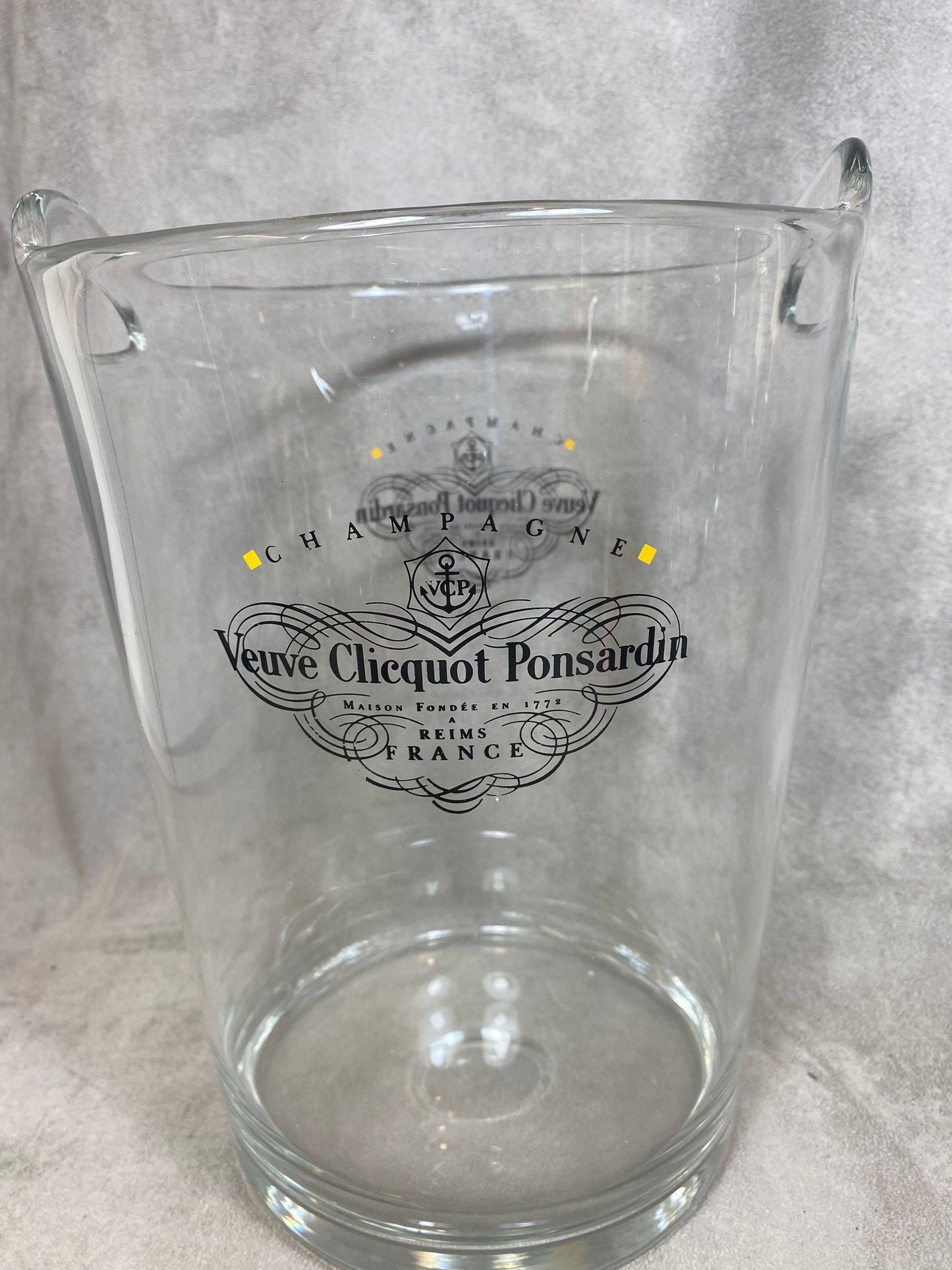 VERY RARE Veuve Clicquot seau à champagne vintage en verre  pour bouteille de champagne Veuve Clicquot, Champagne français, Cadeau Champagne