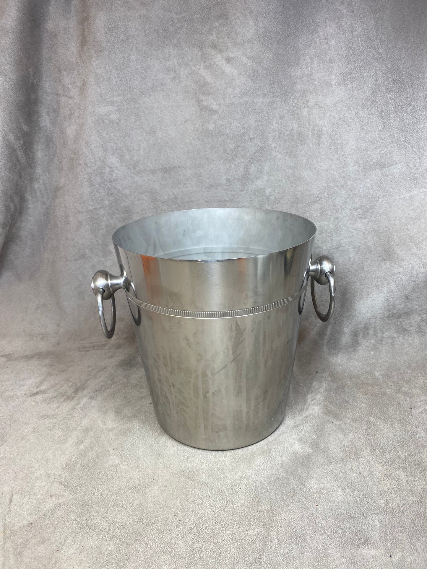 RARE Vintage stainless steel champagne bucket Jean Couzon Made in France