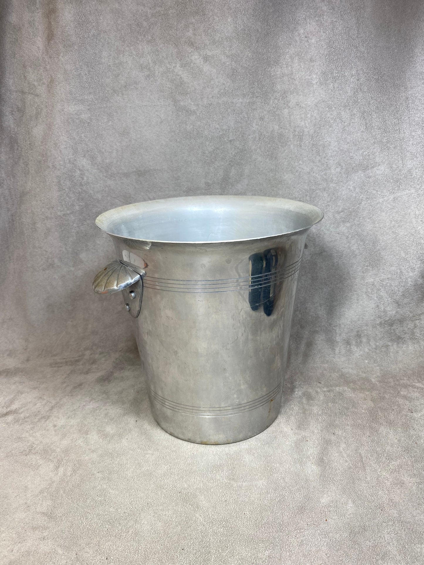 Seau à champagne vintage Champagne Irroy en aluminium  Made in France