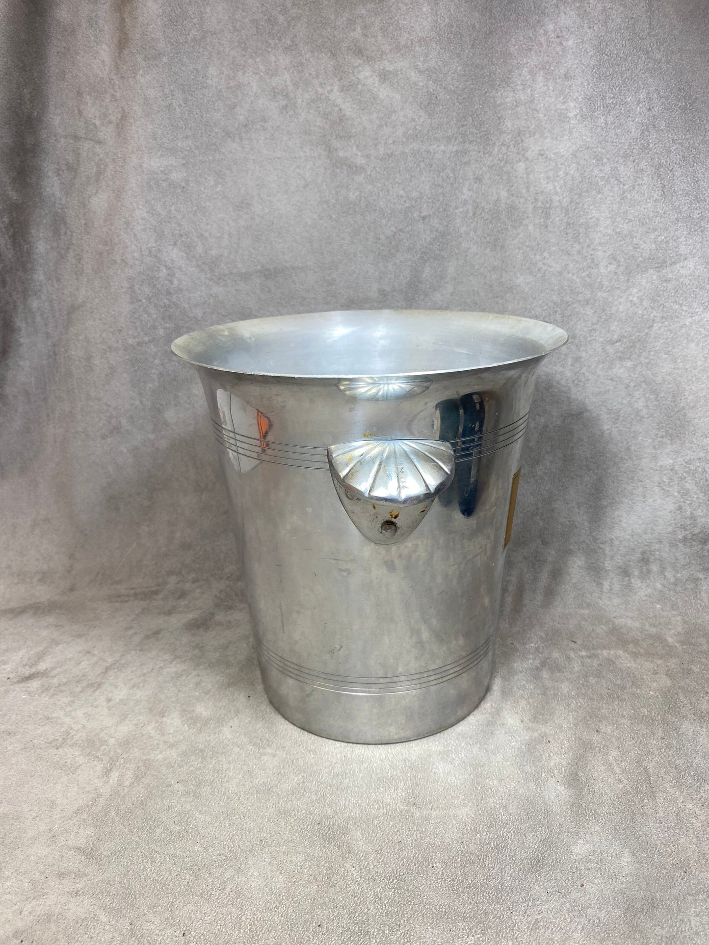 Seau à champagne vintage Champagne Irroy en aluminium  Made in France