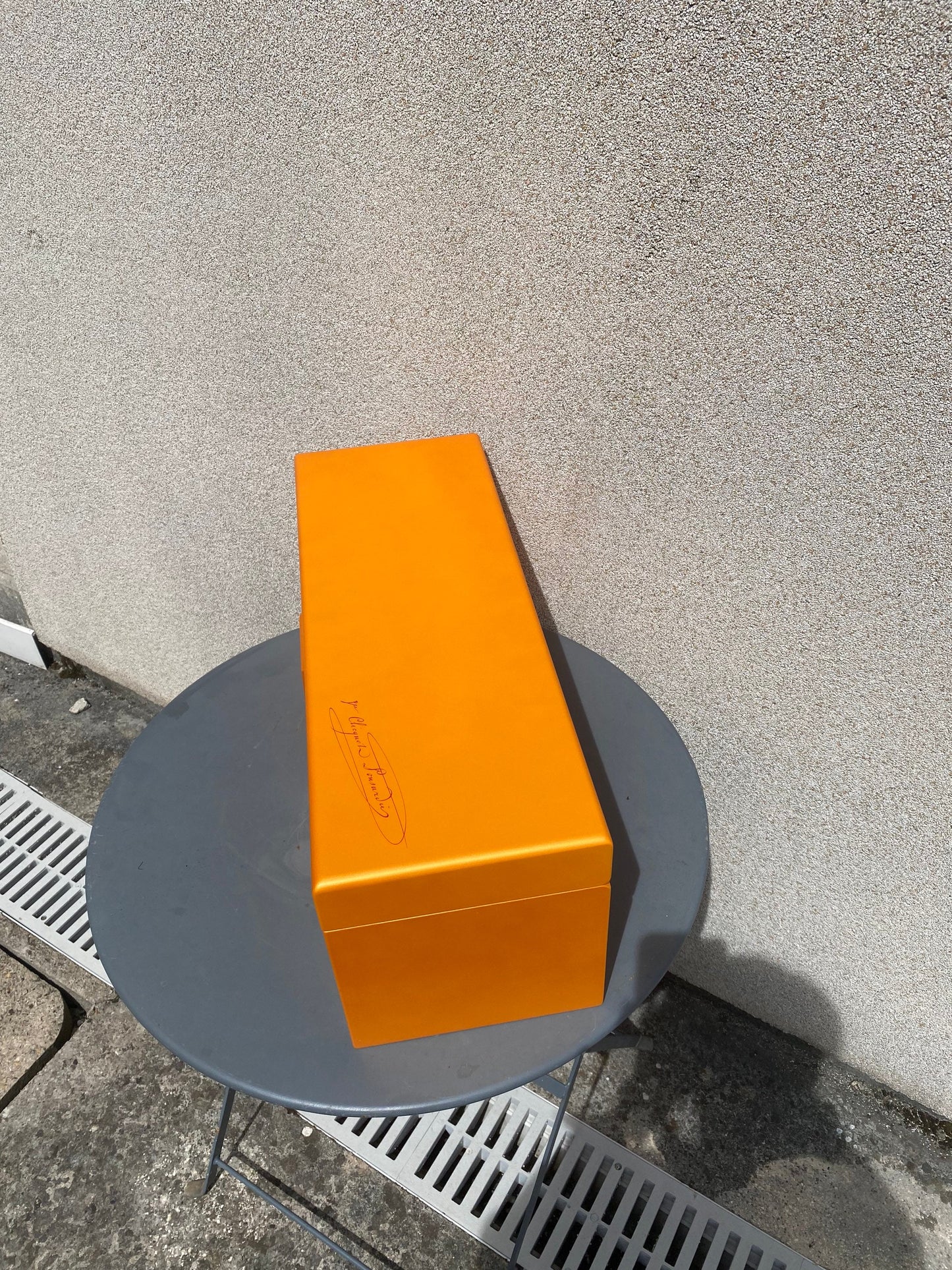 VERY RARE Veuve Clicquot Boite de Yellowboam 3 litres edition limitée en bois orange Années 1990