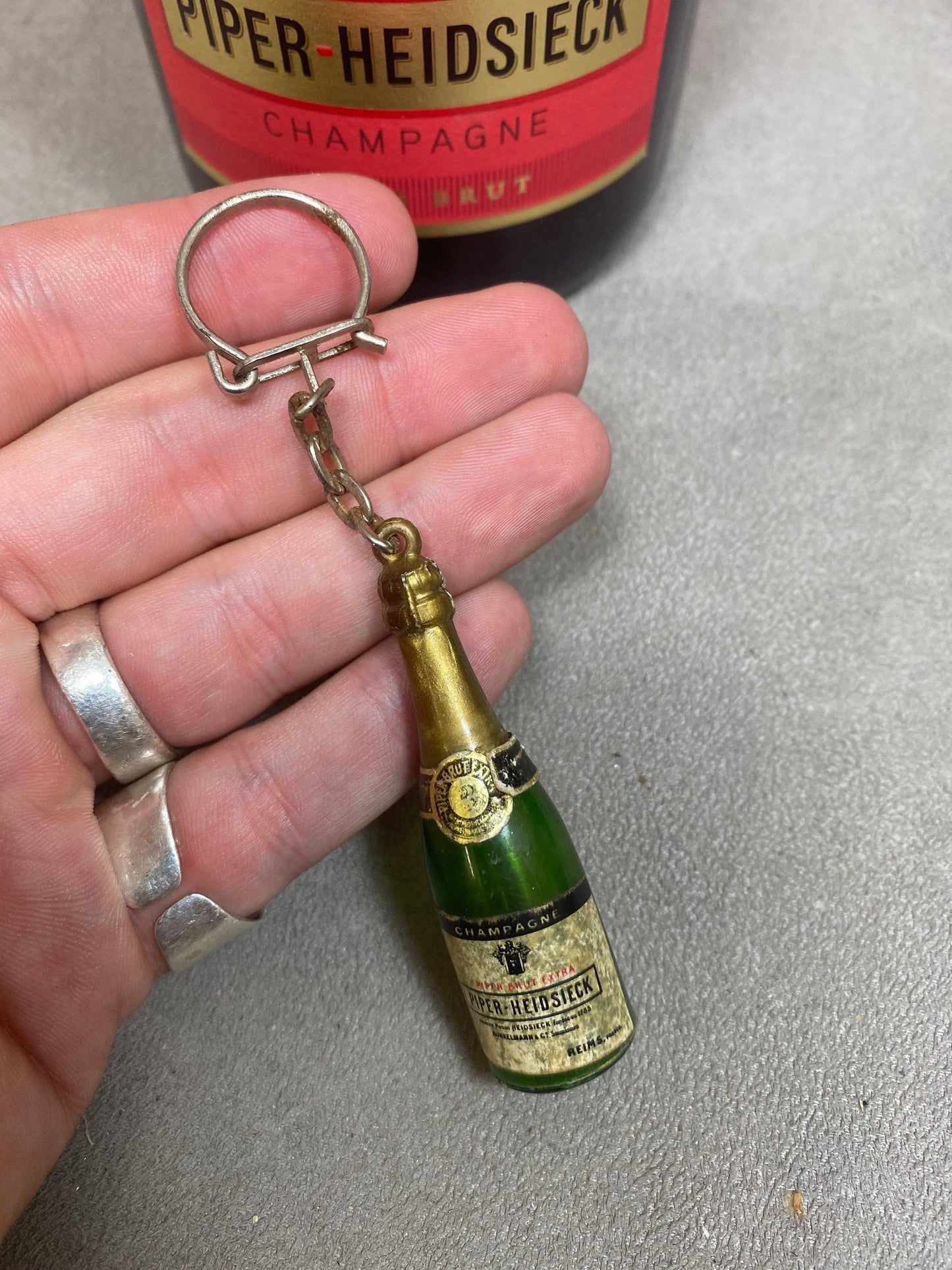 Porte clés Plastique, Champagne Piper-Heidsieck, Made in France, Vintage 1980