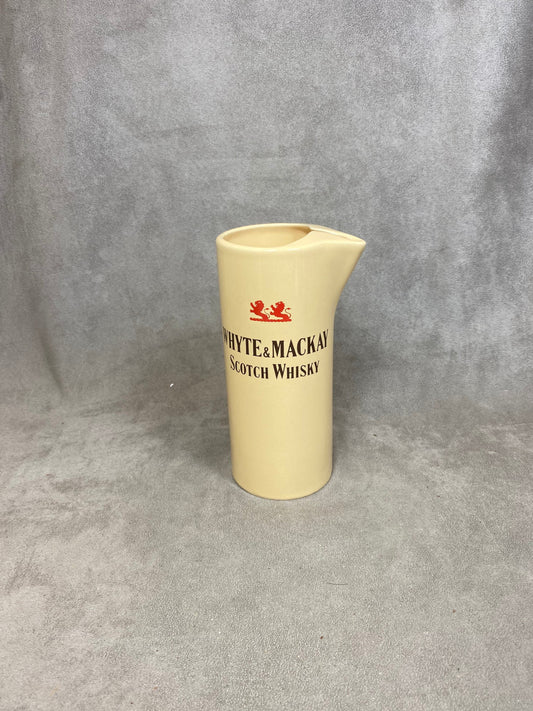 Vintage Porcelain Whisky Jug Whyte &amp; Mackays Scotch Whisky Bar Water Jug Vintage Made in England