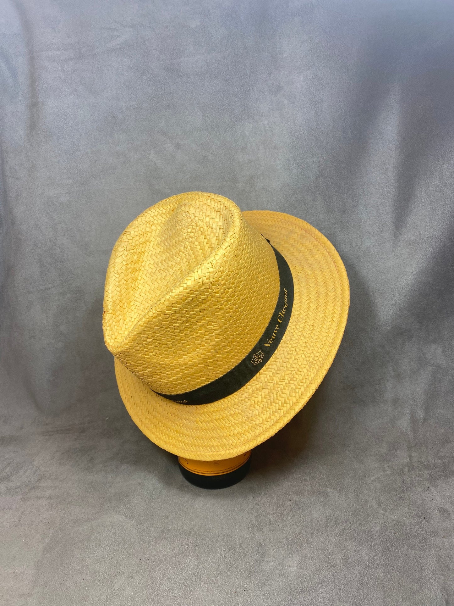 RARE Vintage Veuve Clicquot Ponsardin Champagne straw hat