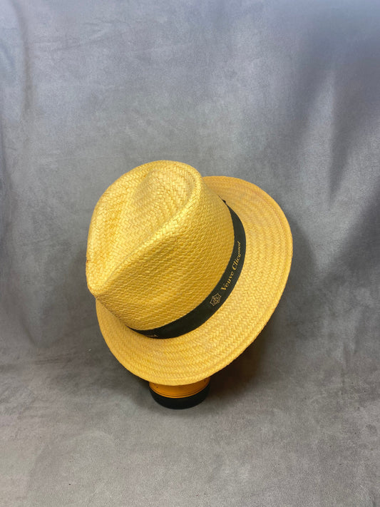 RARE Chapeau de paille Champagne Veuve Clicquot Ponsardin vintage en paille