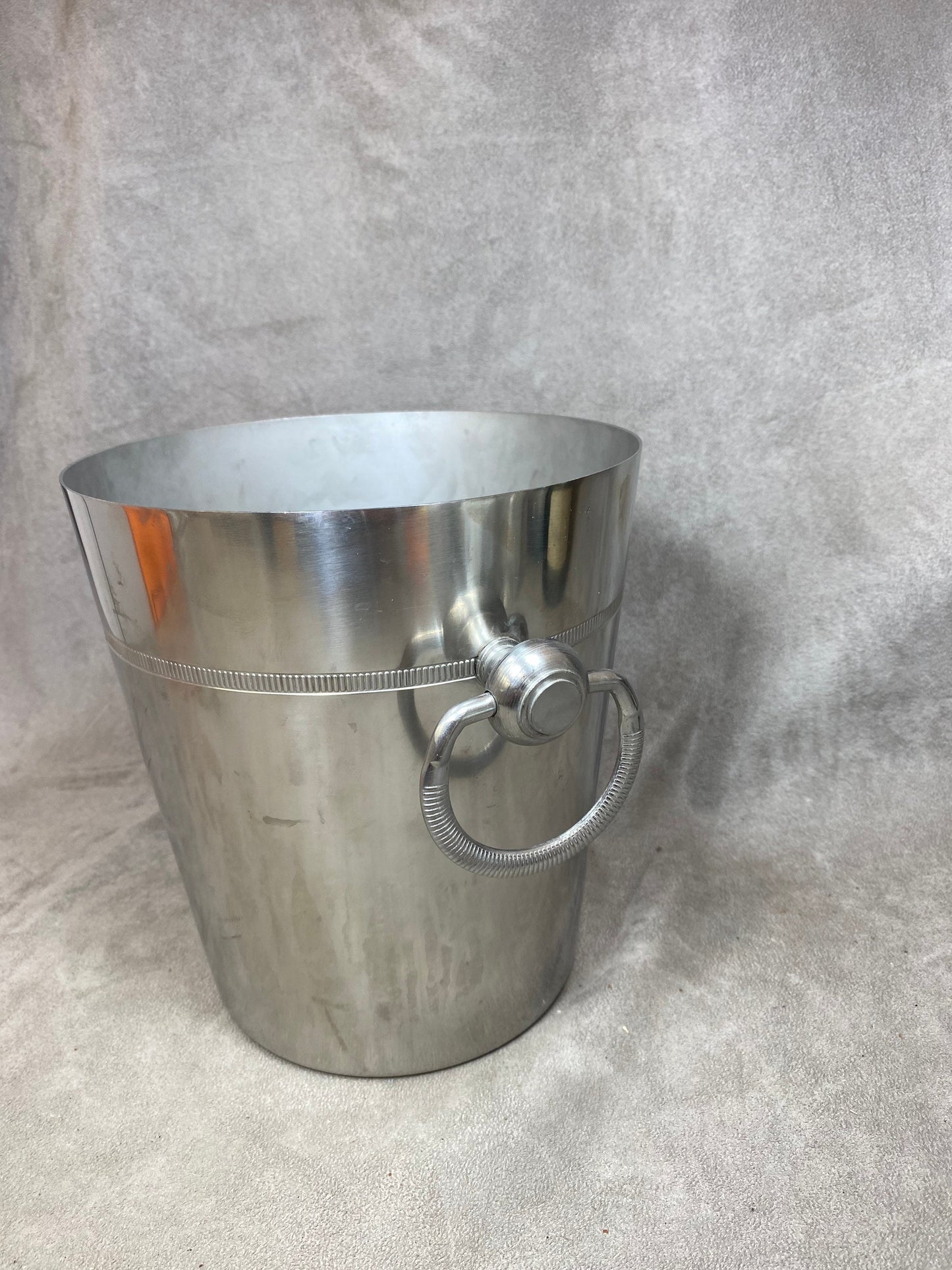 RARE Vintage stainless steel champagne bucket Jean Couzon Made in France