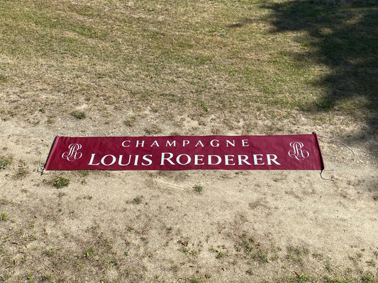 VERY RARE Burgundy advertising banner standard Champagne Roederer Made in France vintage