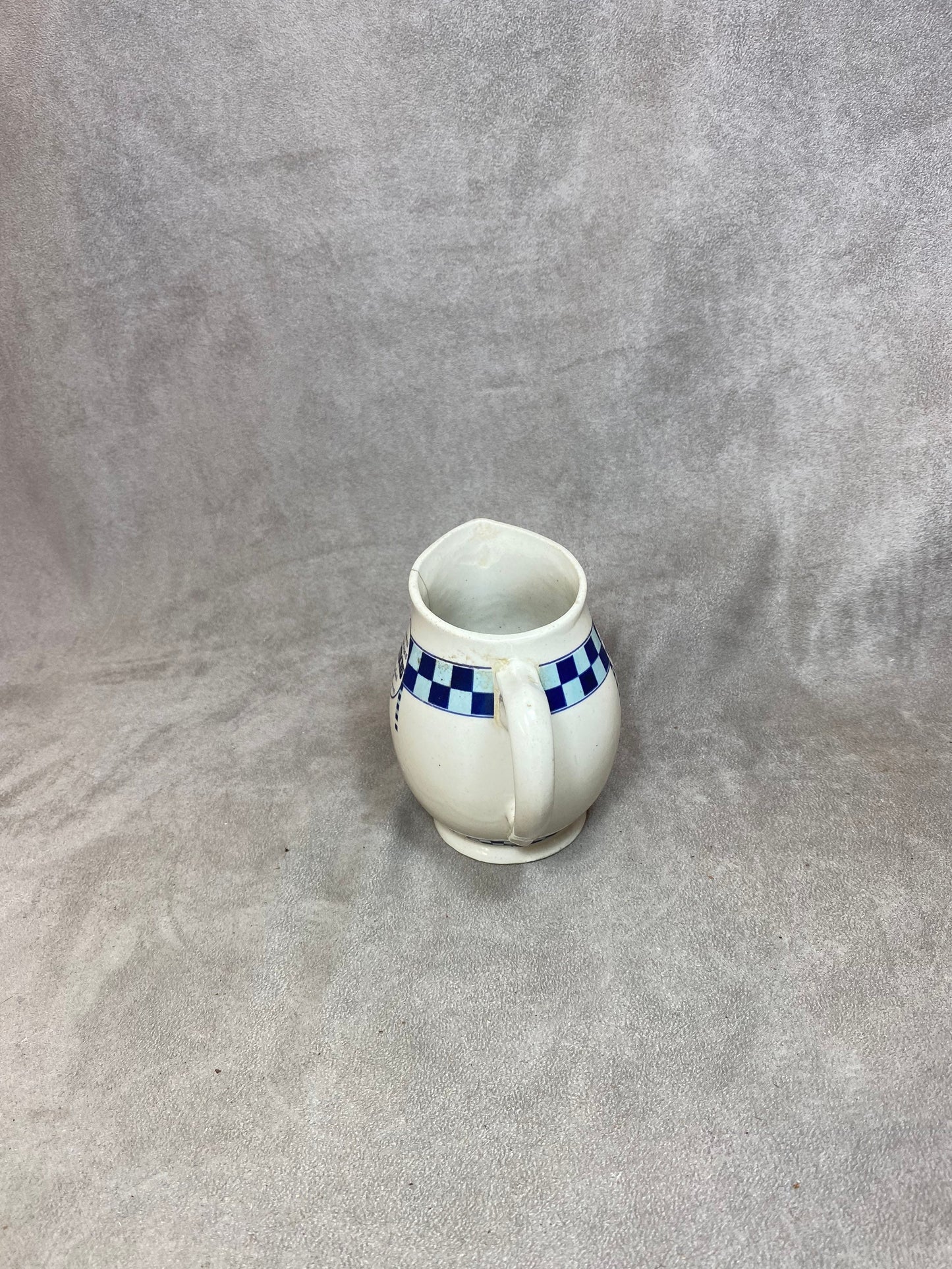 Lustucru advertising pitcher by Georges Dreyfus, old ceramic Made in France