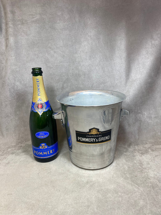 Seau à champagne Pommery&Greno  en aluminium vintage Made in France