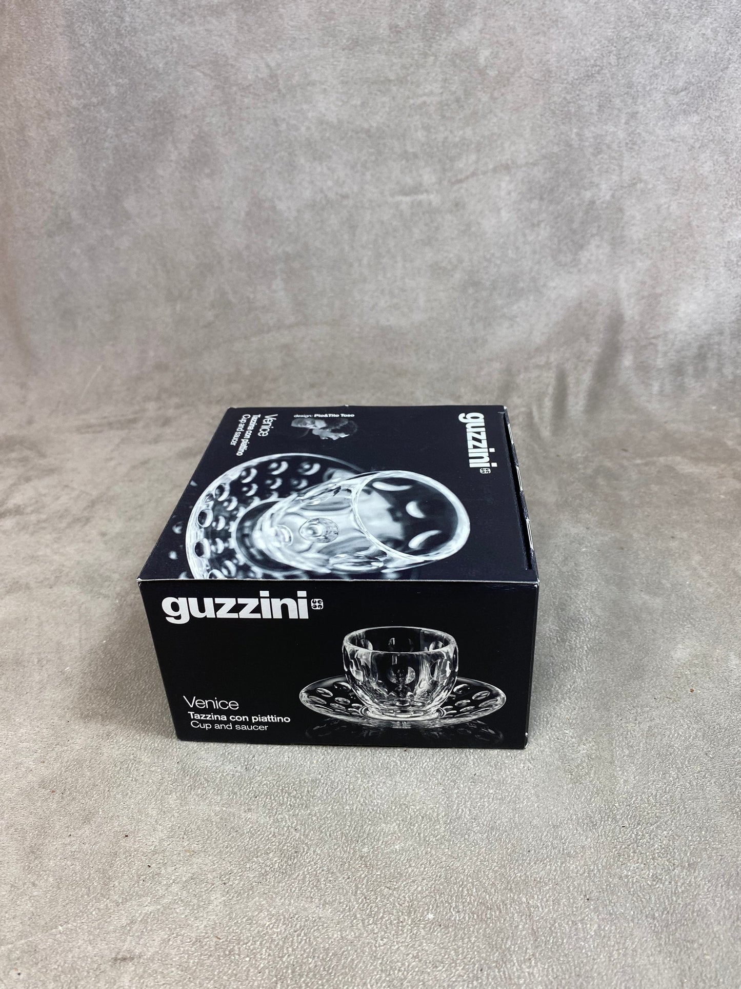 Guzzini Vintage transparent plastic mug designer Pio &amp; Tito Toso Year 1990