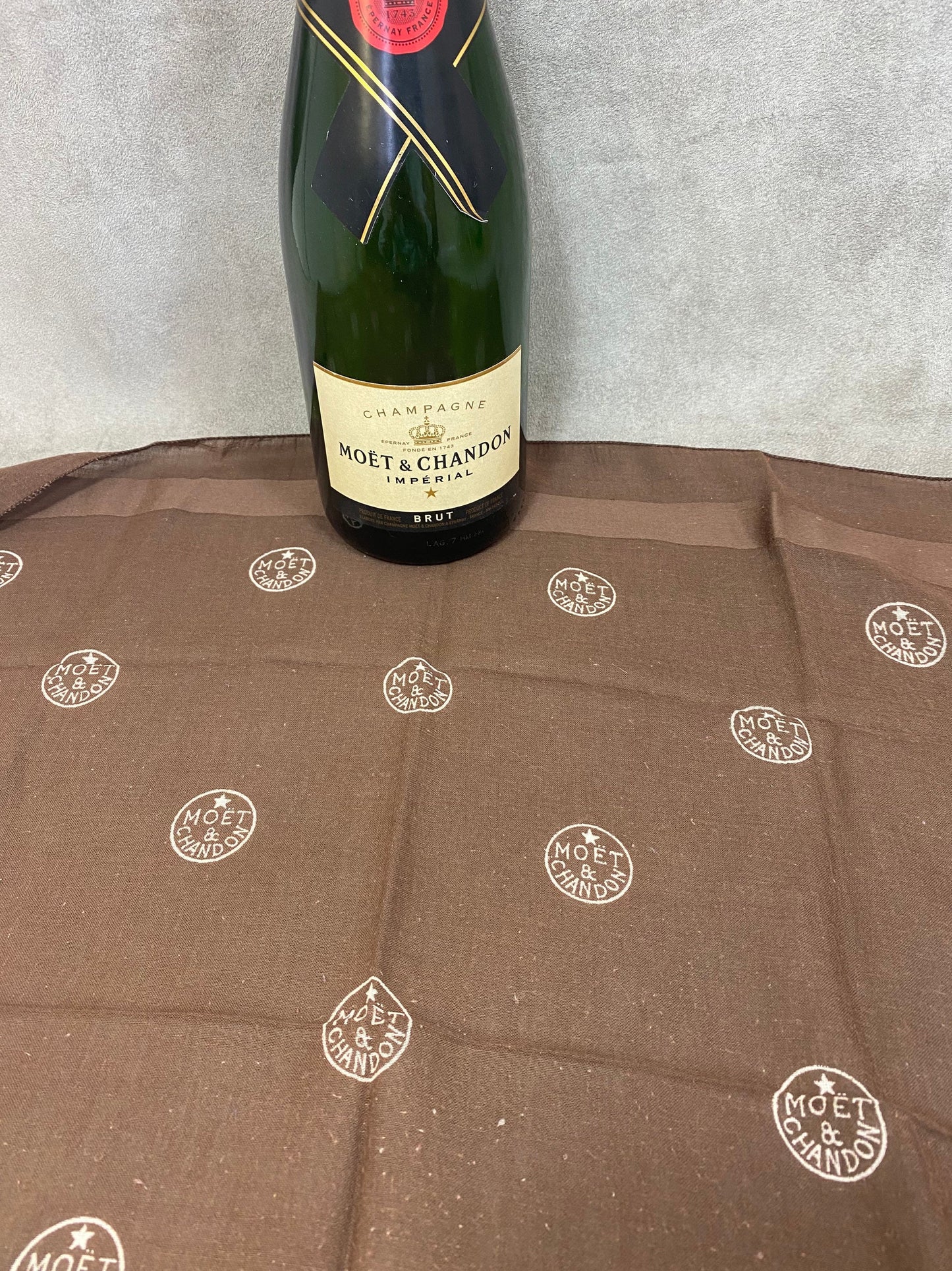 RARE Vintage Moet and Chandon Champagne Silk Pouch Made in France