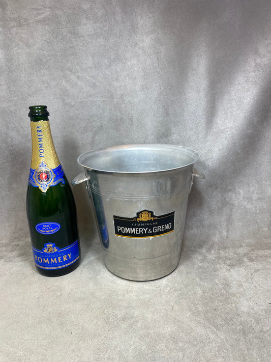 Seau à champagne Pommery&Greno  en aluminium vintage Made in France