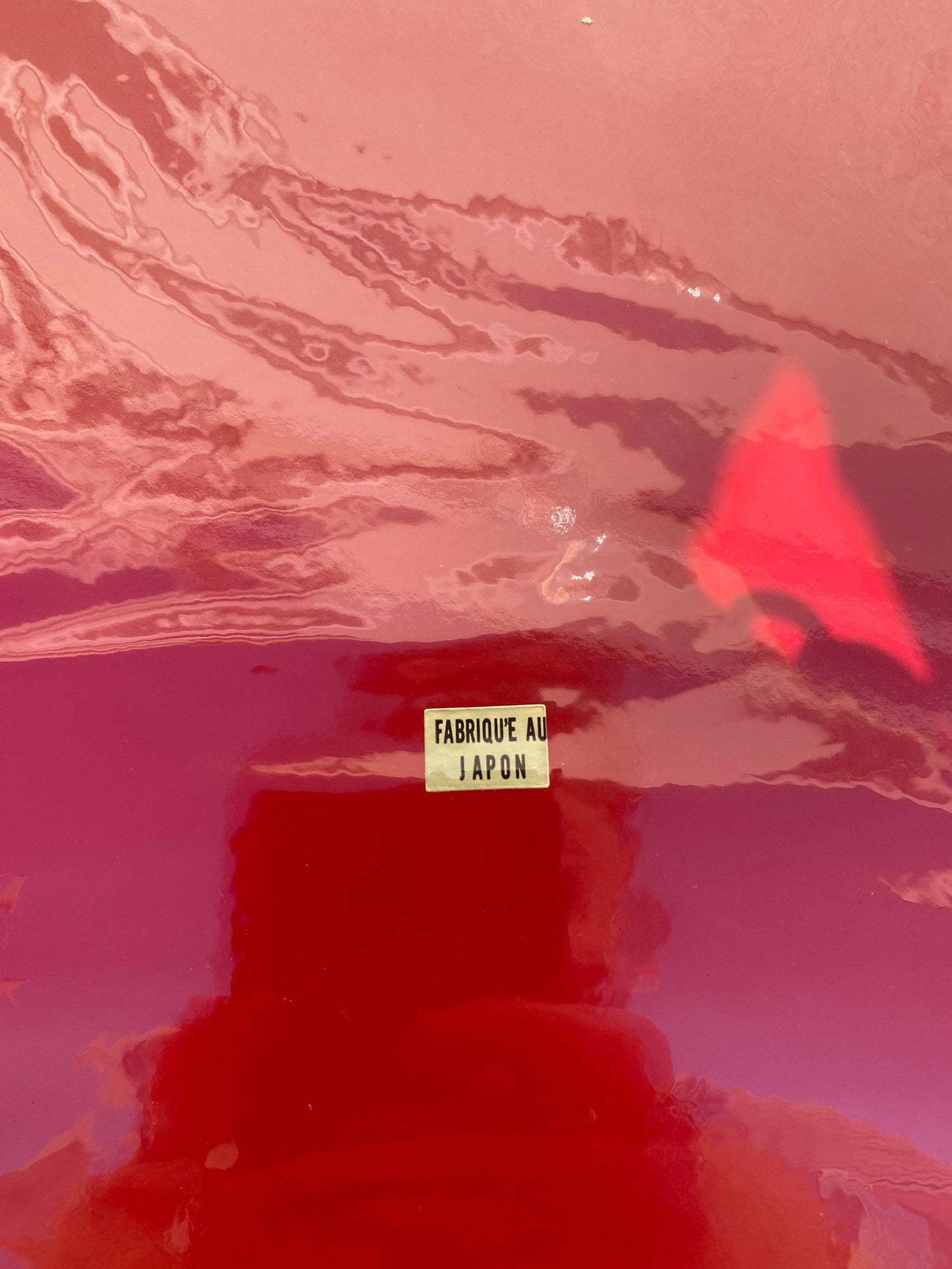 RARE Plateau rectangulaire Champagne Piper Heidsieck en bois rouge Made in France Vintage 1980