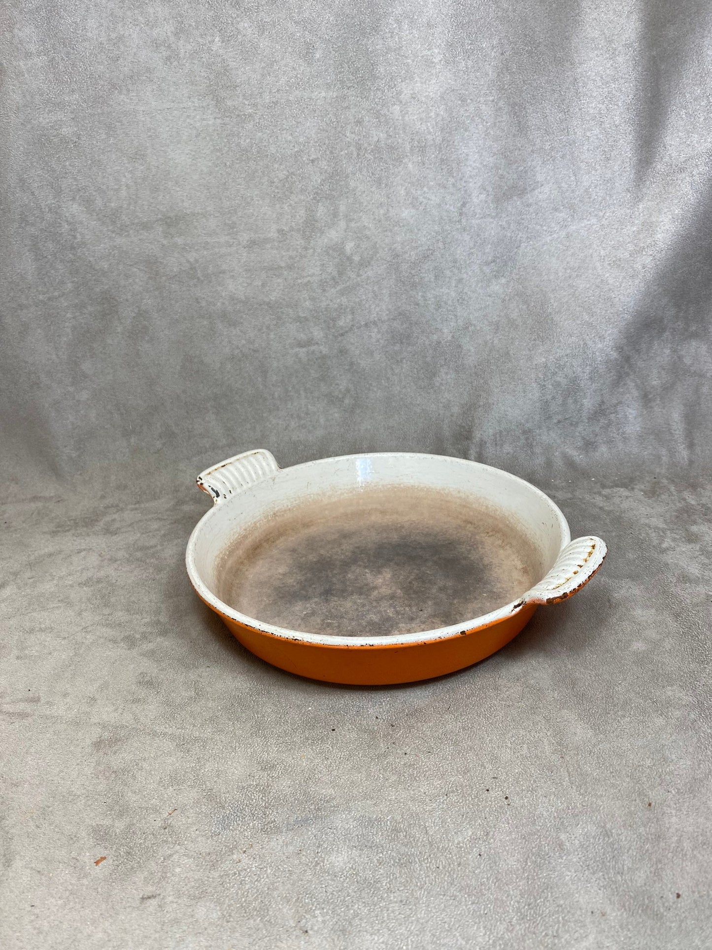 Vintage Le Creuset orange Gusseisenschale Made in France 1980