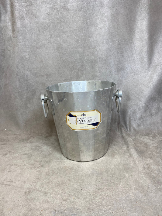 Seau à Champagne De Venoge en métal modèle Art Déco vintage Made in France  Années 1970