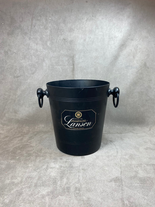 Seau à champagne Lanson  en aluminium noir  Champagne Lanson vintage